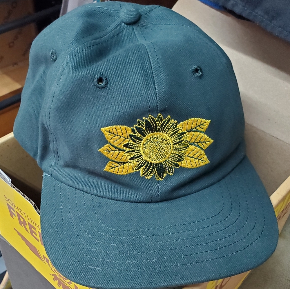 American Spirit Tobacco Company Hat Green Yellow Velcro Adjust NIB